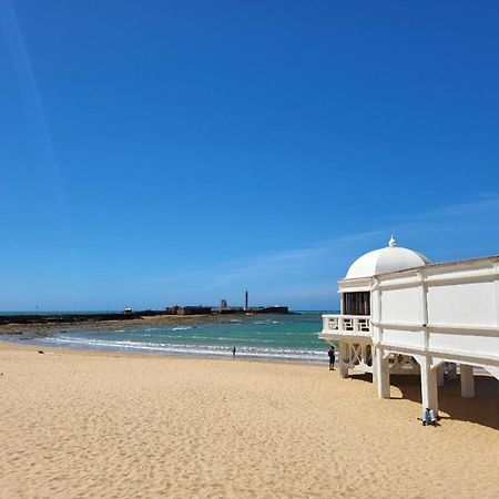 Cadiz Playa La Caleta Terraza Con Barbacoa Apartman Kültér fotó